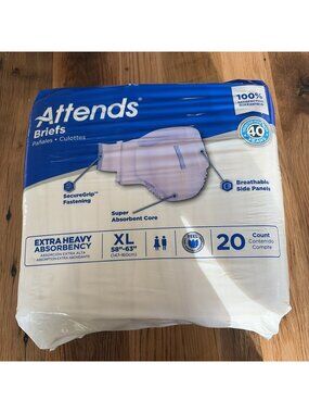 Attends Briefs XL Extra Heavy Absorbency 20 Ct